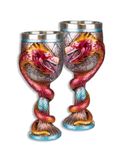 Taça de dragões medievais (18x7,6 cm.)