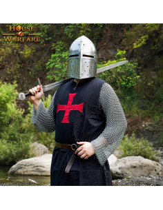 Capacete cônico Pão de Açúcar medieval em aço, século XIV 2