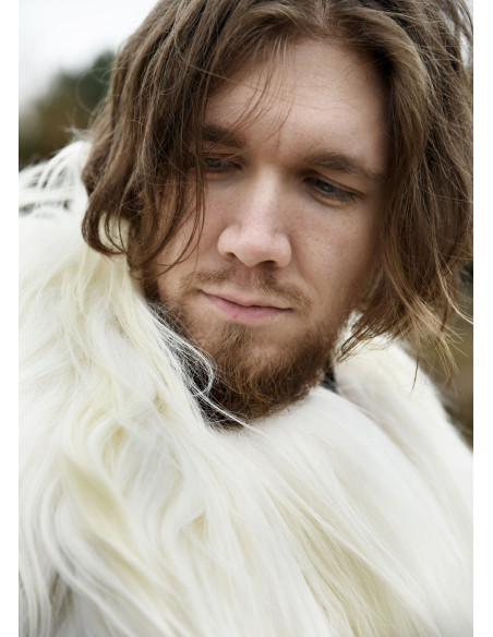 Pele de ovelha branca nórdica para os...