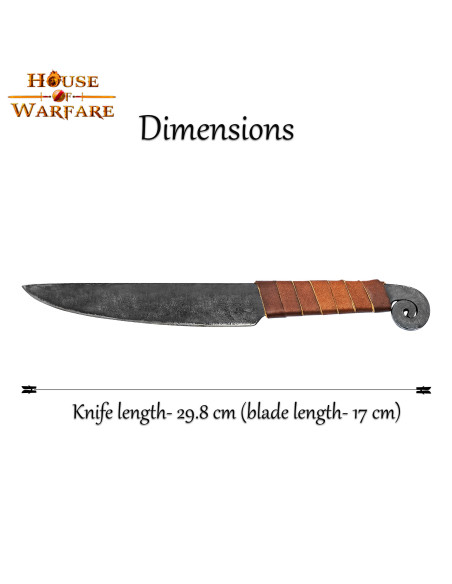 Faca medieval espiral com cabo de...