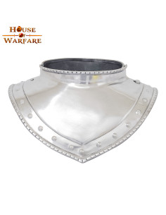 Gorjal de aço medieval, início do século XVII