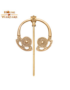 Fíbula celta e viking em latão (10x5,5 cm.)