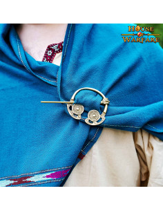 Fíbula celta e viking em latão (10x5,5 cm.) 2