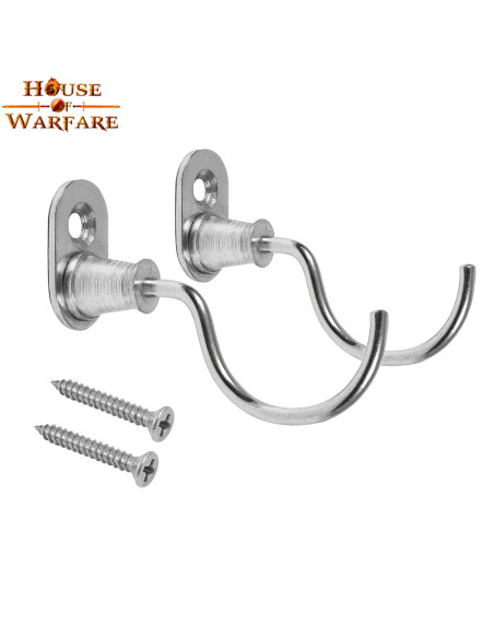 Par de suportes medievais cromados...