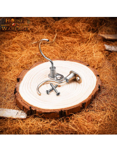 Par de suportes medievais cromados para pendurar... 2