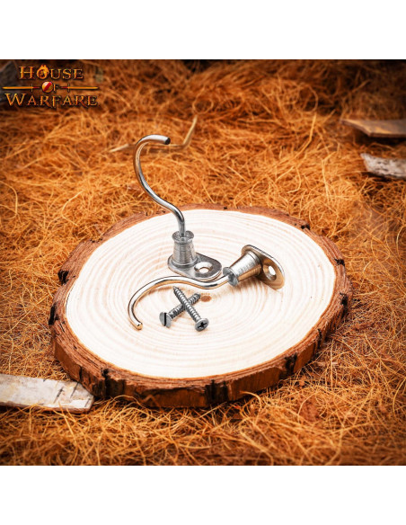 Par de suportes medievais cromados...