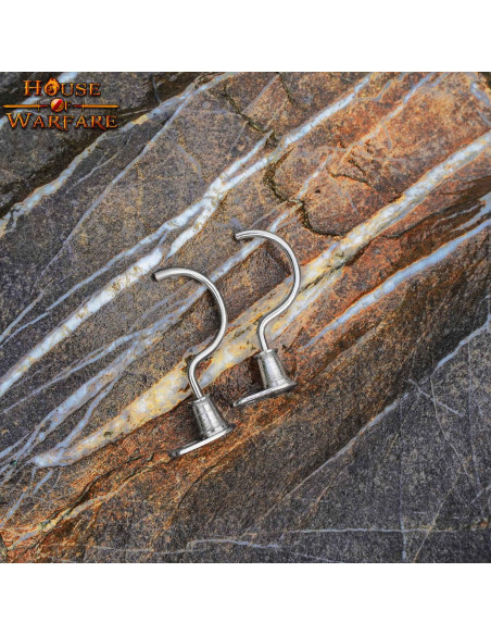 Par de suportes medievais cromados...