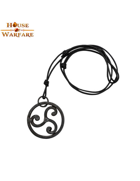 Pingente triskelion celta forjado à mão