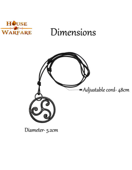 Pingente triskelion celta forjado à mão