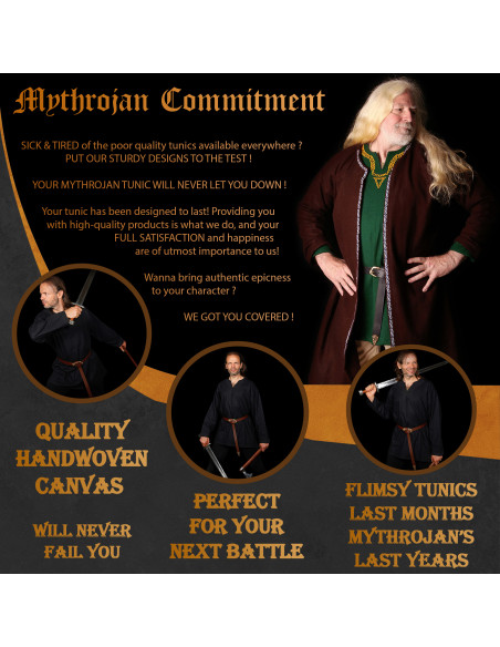 Túnica medieval Raider de corte largo...