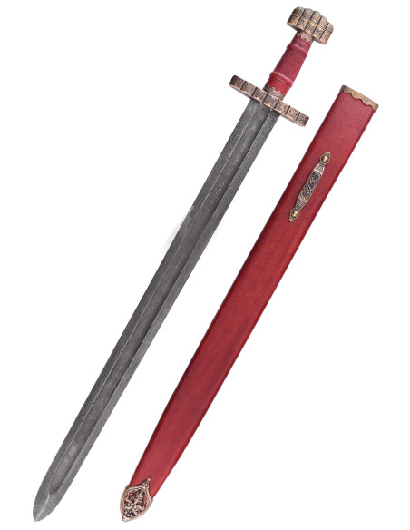 Espada viking Hedeby, S. IX, em aço...