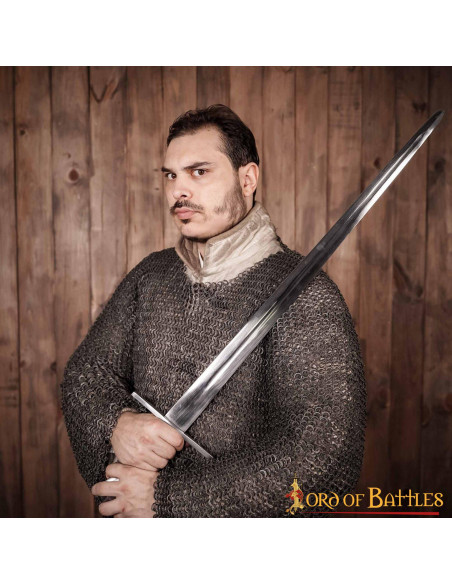 Cota de malha medieval longa com...