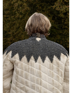 Manto do bispo em alumínio com tiras e fivelas de couro 2