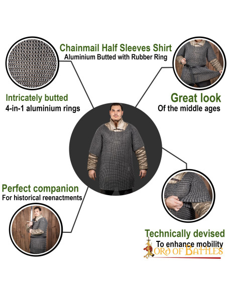 T-shirt meia manga em cota de malha...