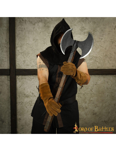 Machado Viking de dois gumes em aço...