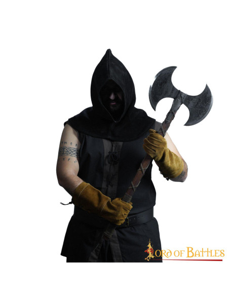 Machado Viking de dois gumes em aço...