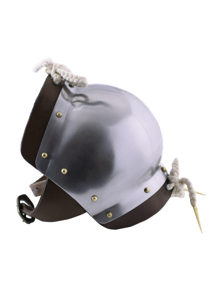 Joelheiras medievais em aço, par