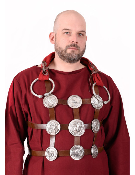 phalera romana em latão estanhado