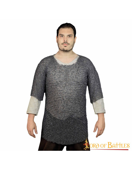 Cota de malha medieval, meia manga,...