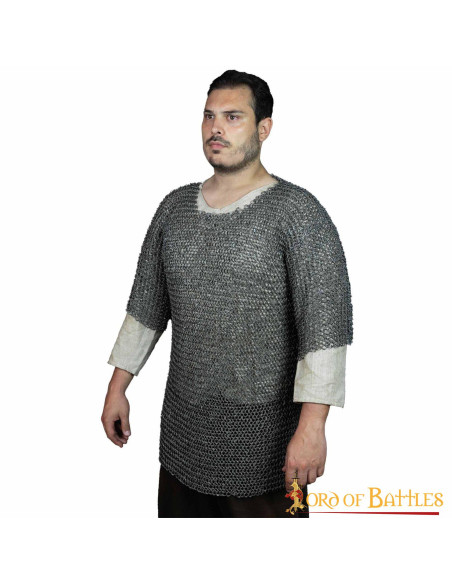 Cota de malha medieval, meia manga,...