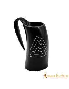 Caneca de cerveja Viking Valknut em chifre (600 ml.) 2