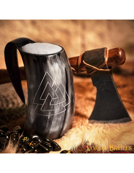 Caneca de cerveja Viking Valknut em...