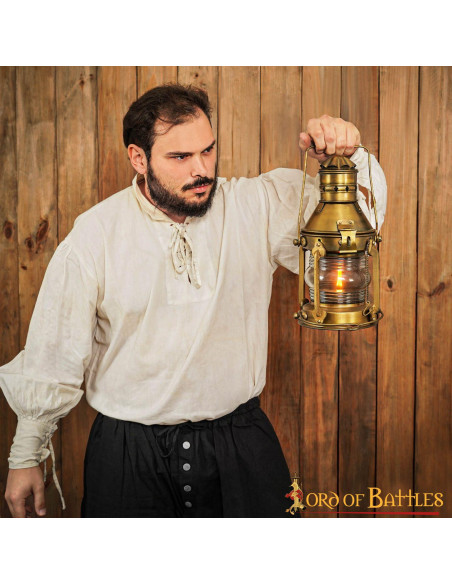 Candeeiro de óleo medieval de latão...