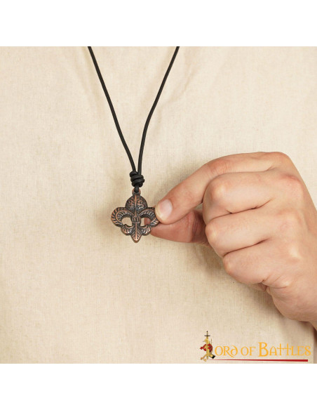 Pendente medieval flor de lis em...