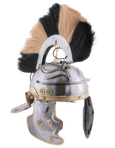 Capacete galês Weisenau imperial romano com crista