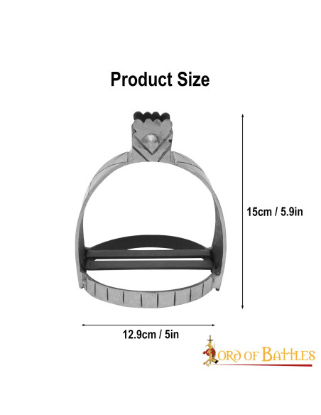 Estribos medievais em aço forjado à...