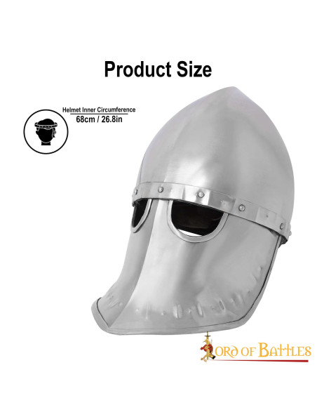 Capacete ítalo-normando com máscara...