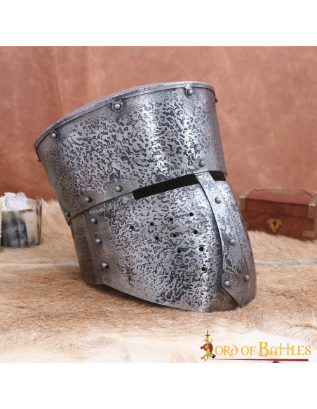 Capacete dos cruzados em aço (séculos...