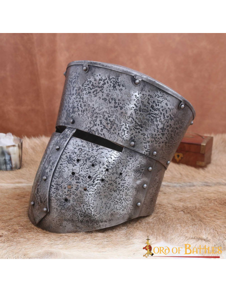 Capacete dos cruzados em aço (séculos...