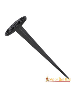 Prego medieval, cabeça redonda, forjado à mão (10 cm.)