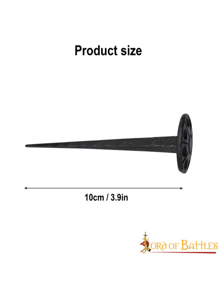 Prego medieval, cabeça redonda,...