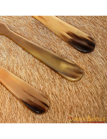 Conjunto de 3 talheres de chifre...