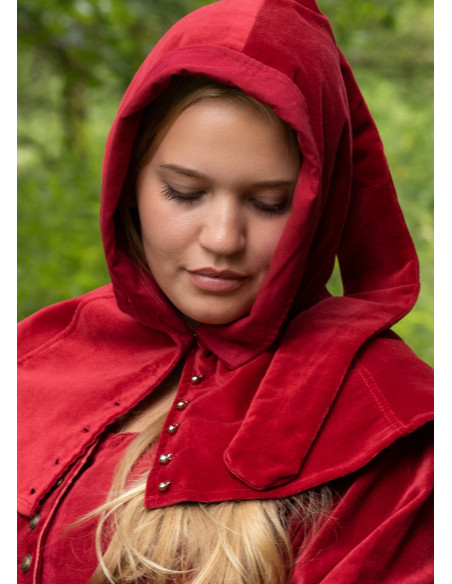 Hood-gugel medieval Mirella em veludo...