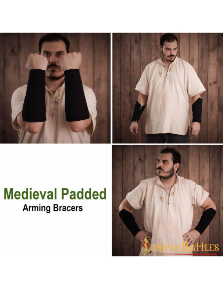 Pulseiras medievais acolchoadas de...