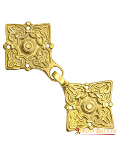 Fecho manto Gulbische banhado a latão, séc.