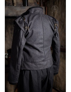 Jaqueta Mosqueteira de Lã Quentin - Cinza 2