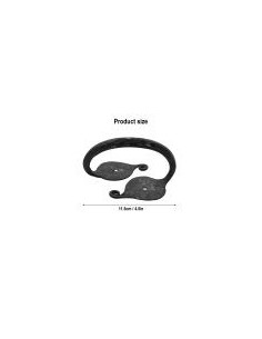 Maçaneta de porta medieval forjada à mão 2