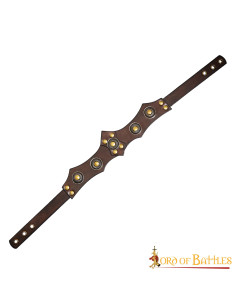 Tiara medieval de couro unissex, várias cores (58,1 cm.)