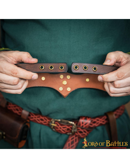 Tiara medieval de couro unissex,...