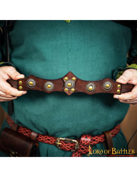 Tiara medieval de couro unissex,...