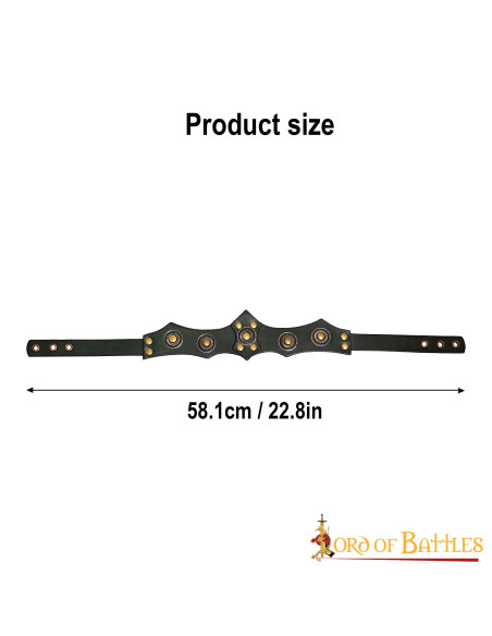 Tiara medieval de couro unissex,...