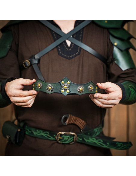 Tiara medieval de couro unissex,...