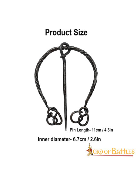 Fibula para capas em aço forjado...