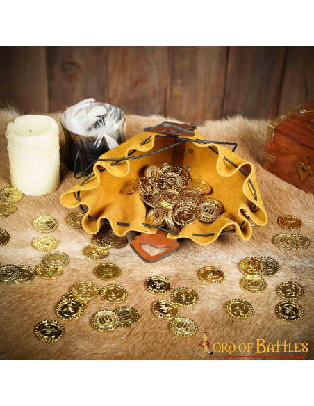 Bolsa de mendigo de couro celta -...