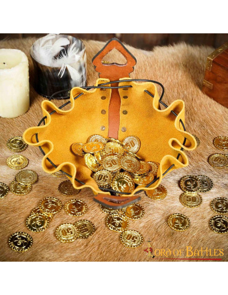 Bolsa de mendigo de couro celta -...