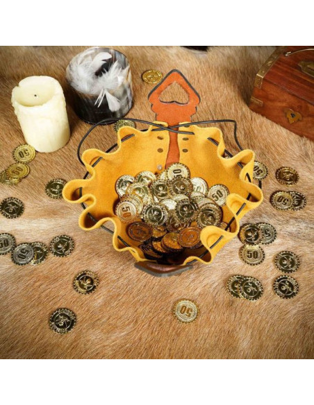 Bolsa de mendigo de couro celta -...